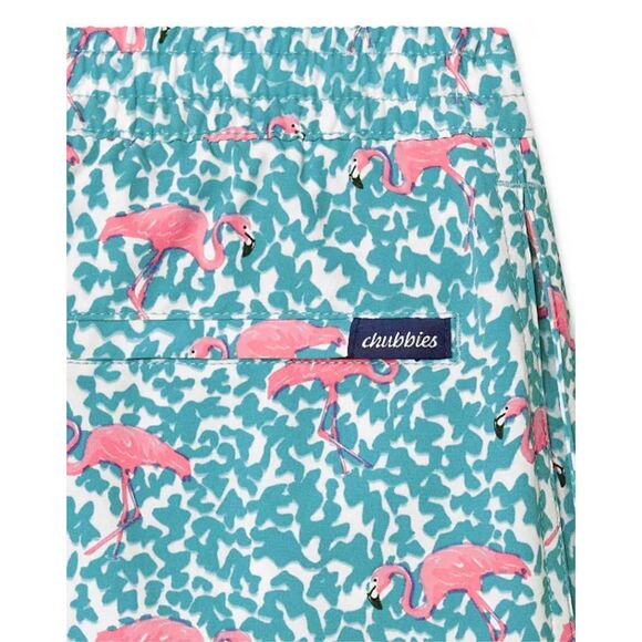 Chubbies NWT Big Boys Youth The Domingo's Are For Flamingos Classic Swim Trunks - Picture 4 of 5
